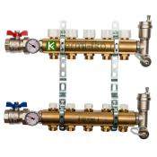 Коллектор для теплого пола с вентилями 5 выходов STOUT SMB 0468 000005